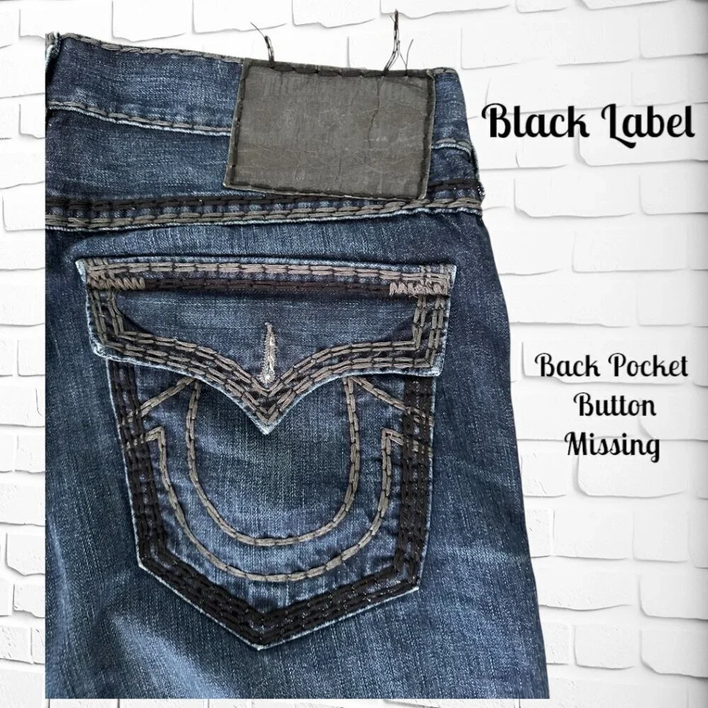 👖 Vintage Men's True Religion Billy Super QT Jeans - Size 38 - Rare Find! 👖 - Picture 6 of 13